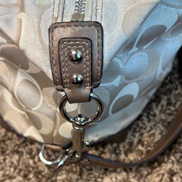 Coach Ashley Beige and Brown Women's Bag - Picture 7 of 16